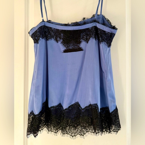 bebe Blue and Black Lace Trim Camisole (first photo is inspo) - Picture 3 of 5